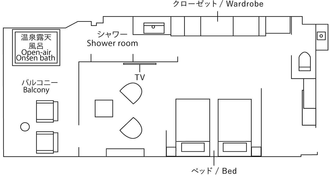 客室棟 東 佳ら久ルーム 間取り