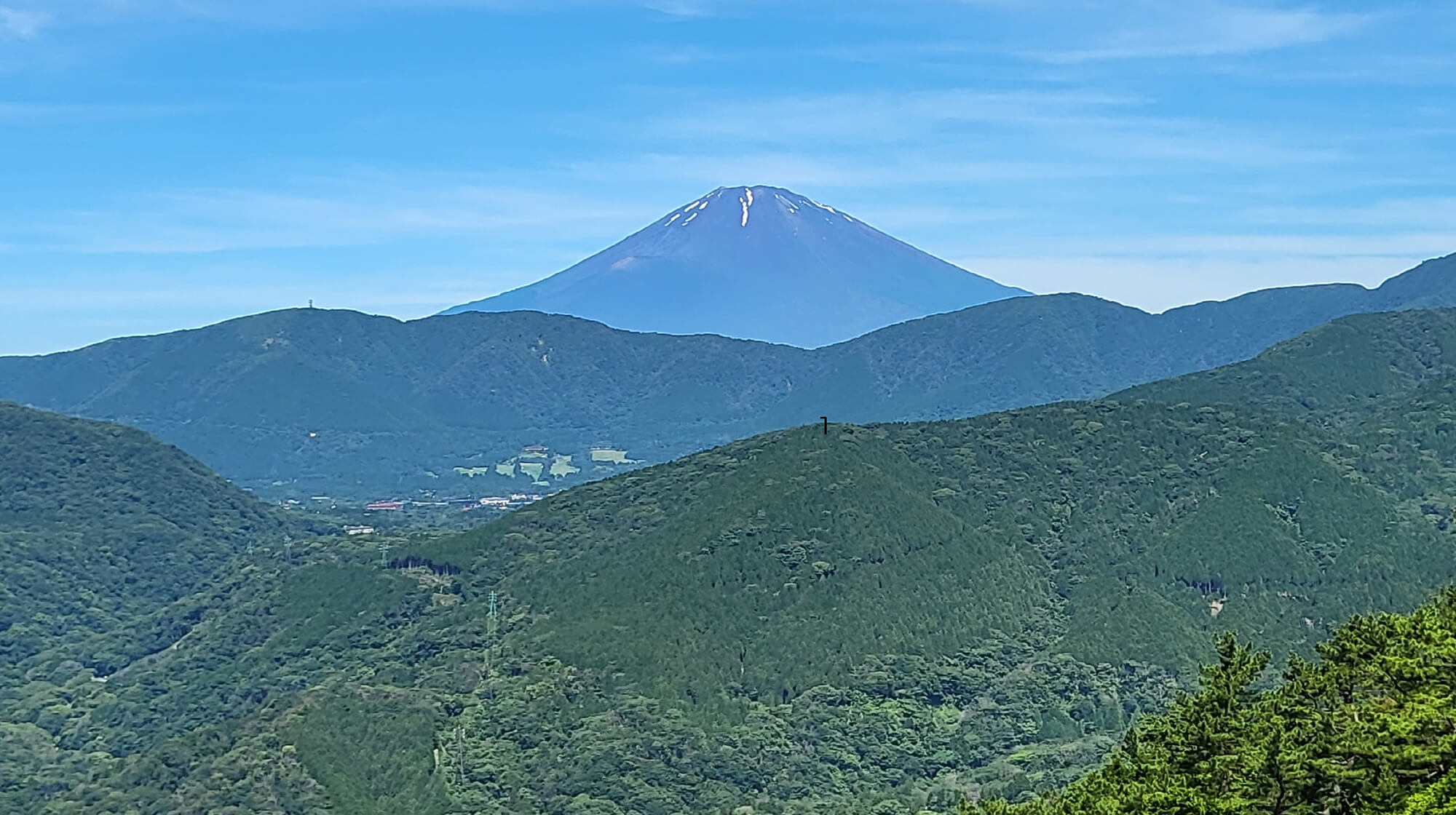 明星ヶ岳頂上より望む富士山