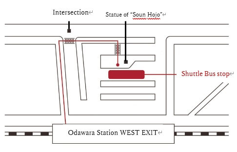 シャトルバス乗車場所